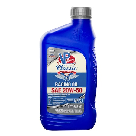 Vp Racing Fuels VP SAE 20W-50 Classic Non Synthetic Racing Oil QT 2691